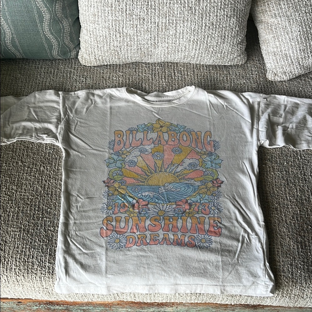 Billabong White Short Sleeve Graphic Tee
